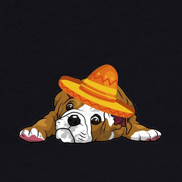 Cute dog bulldog mexico cinco de mayo by franzaled